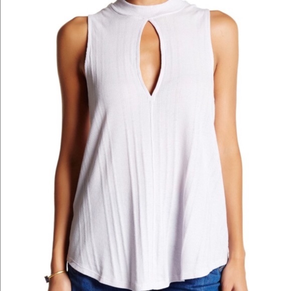 Free People Tops - NWT Free People Ivory Faye Keyhole Ribbed Tank Size XS